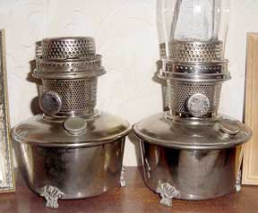 French Aladdin model 12 shelf lamps