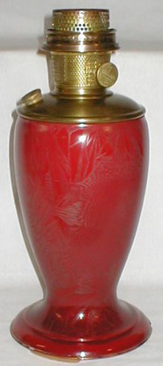 Aladdin model 12 red vase lamp