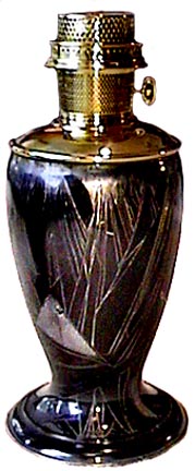Aladdin model 12 black vase lamp