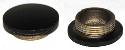 Aladdin model 23A parlor lamp filler caps