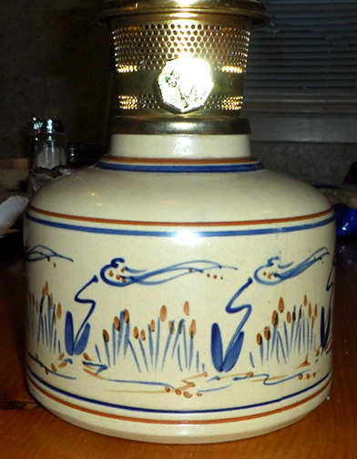 Aladdin stoneware lamp for LLBean