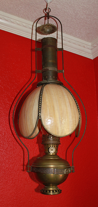 Aladdin model 4 narrow frame hanging lamp
