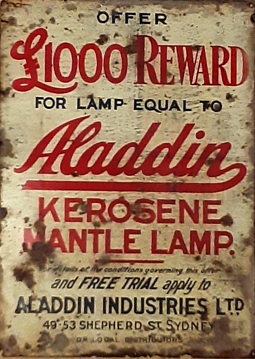Aladdin Australia advertising sign