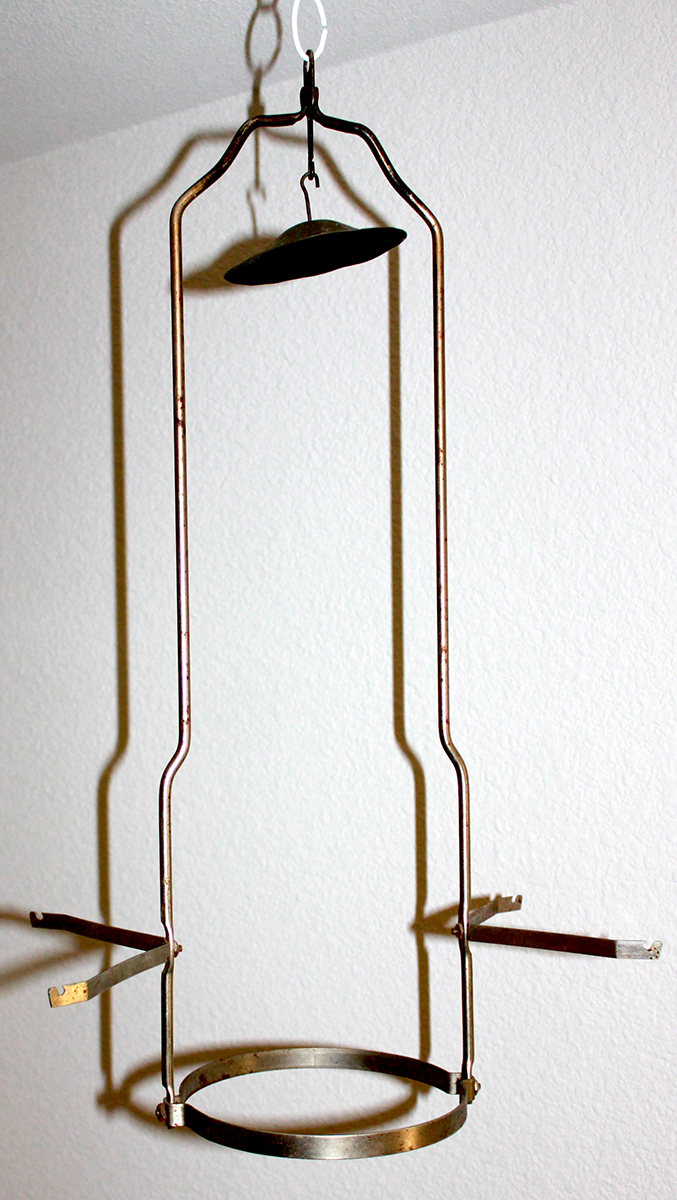 Aladdin post WWII hanging lamp frame