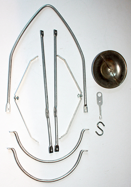Aladdin Model C lamp hanger disassembled