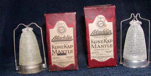 1930's Aladdin KneKamp mantles and boxes