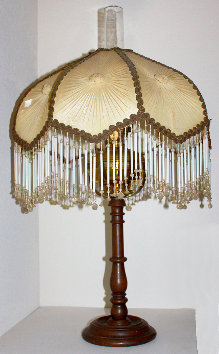 English model 11 basket lamp
