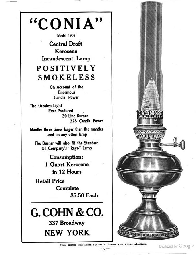 CONIA mantle lamp and burner