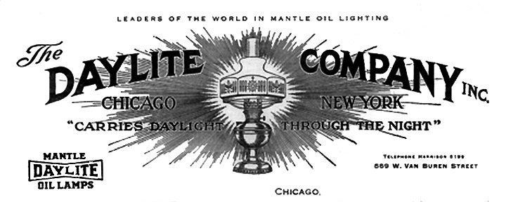 Daylite mantle lamps letterhead