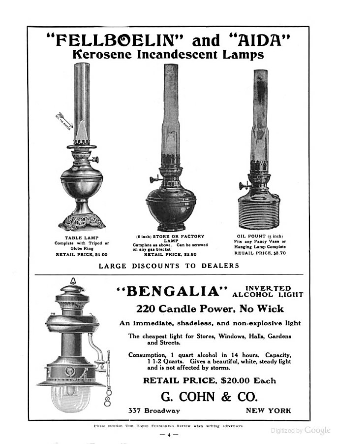 Fellboelin  mantle lamp1909