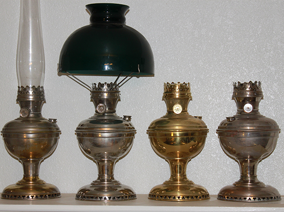 Mantle lamps manufactured by E. Miller & CO