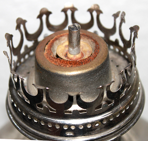 Rider mantle lamp top